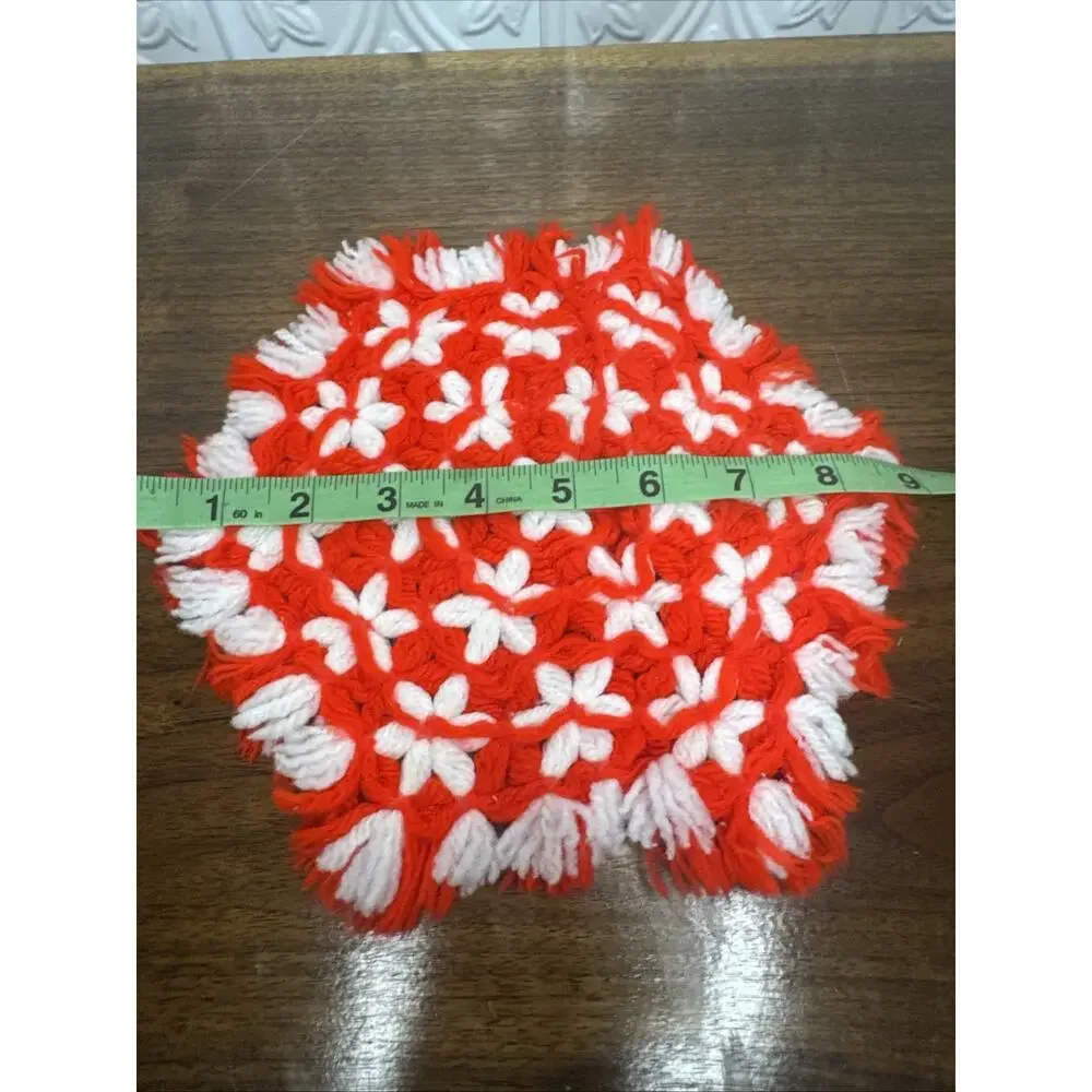 VTG 70’s Crocheted Reversible Hot Pad Trivet